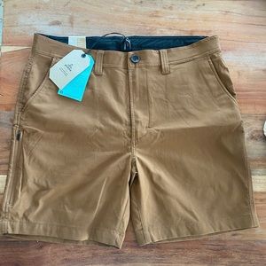 Prana Men’s Alameda shorts - brown - NWT - 36 waist, 7” length